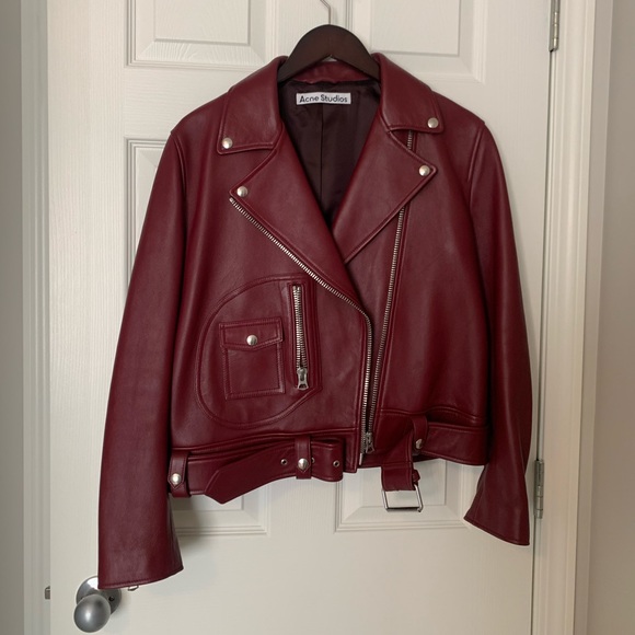 Acne Studios Leather Biker Jacket - Picture 1 of 15